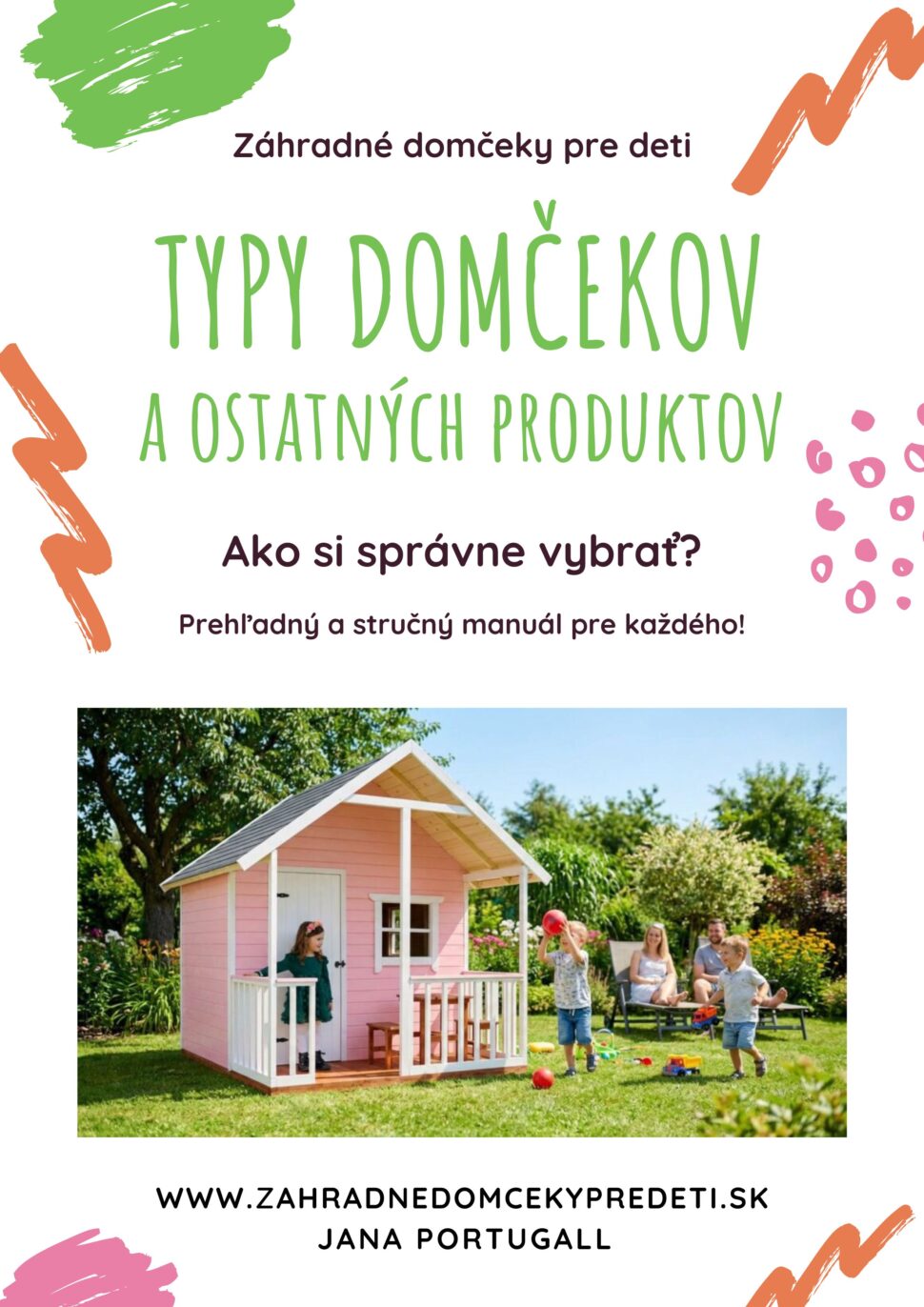 titulná stránka katalógu záhradných domčekov pre deti